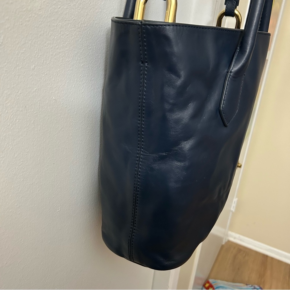 J. Crew -Harper Tote Bag in Navy Blue - Picture 8 of 12